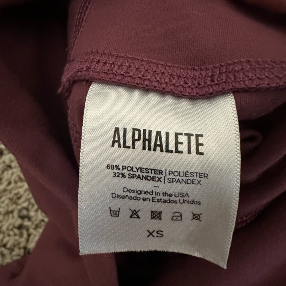 Alphalete Maroon Leggings, size XS - Picture 5 of 5